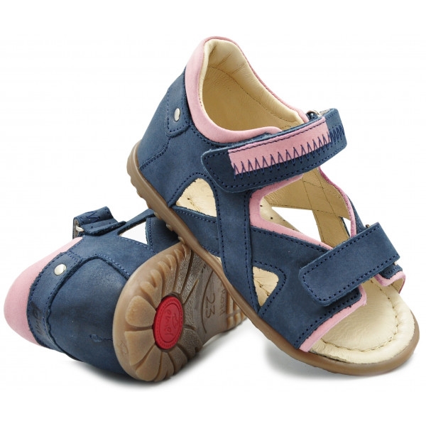 Sandały Emel 2086-24 Sandały dla Dziewczynki z wygodnym zapięciem na Rzepy