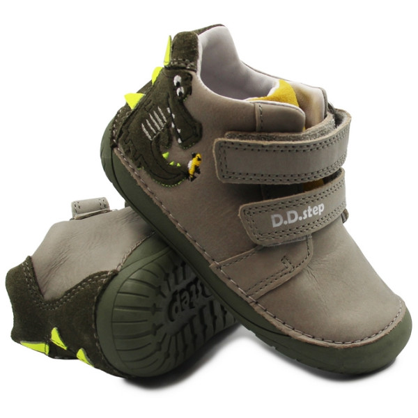 Buty na jesień dla chłopca krokodyl Barefoot DD Step s070-316A grey