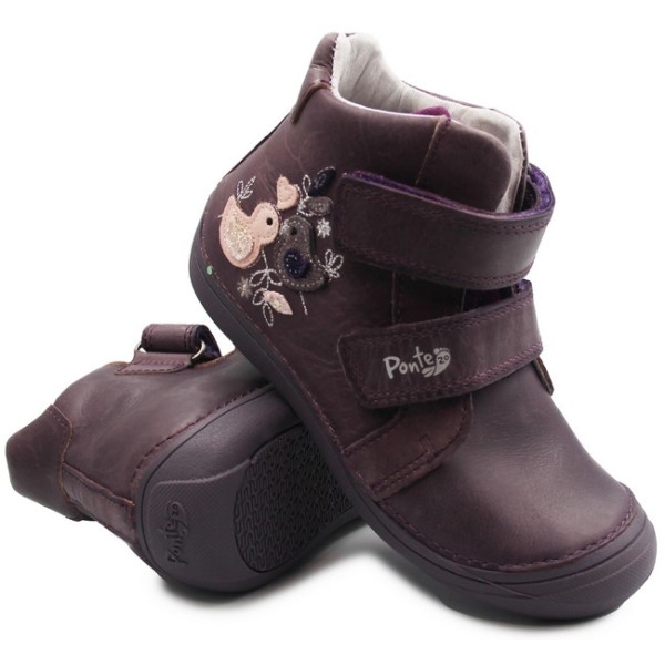 Buty dla dziewczynki na wiosnę za kostkę skórzane Ponte da06-3-834